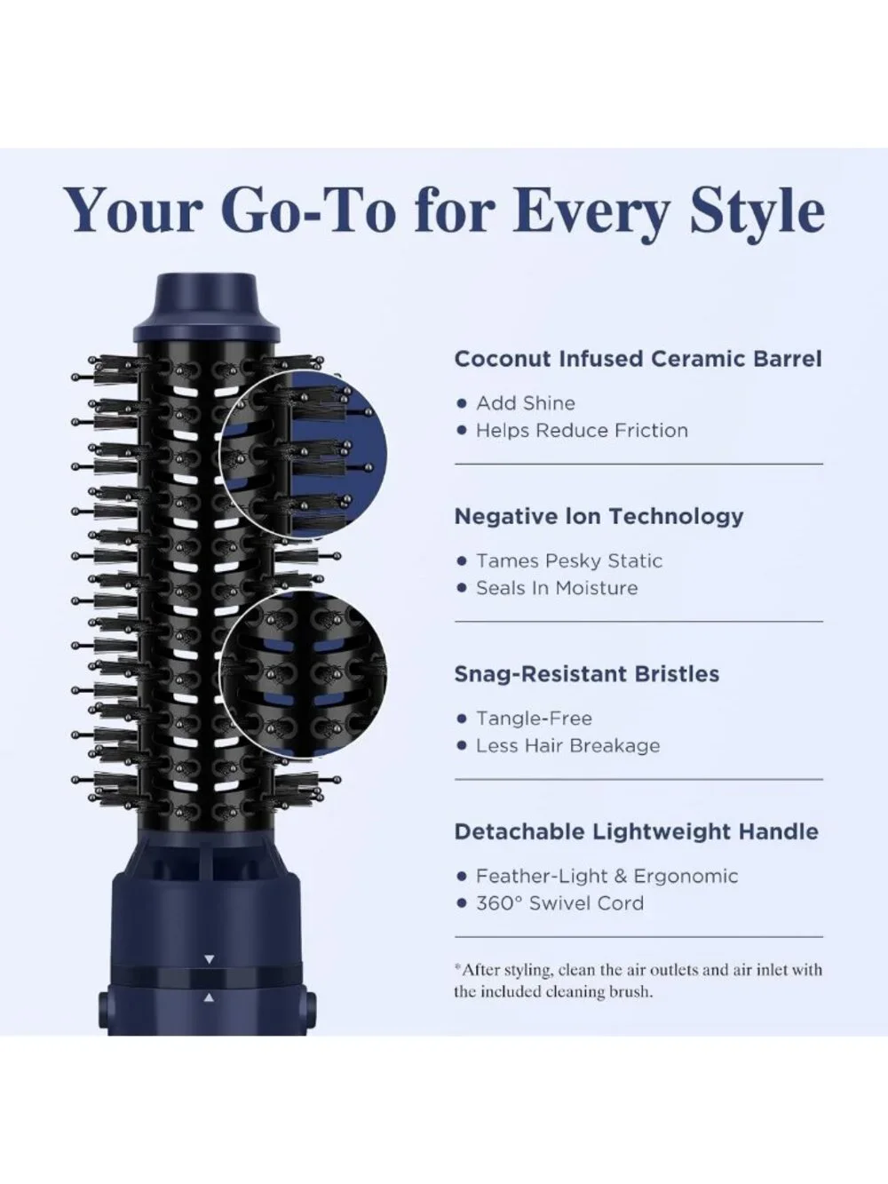4-in-1 Round Blow Dryer Brush Set | Hair Styling Tool for Smooth, Voluminous